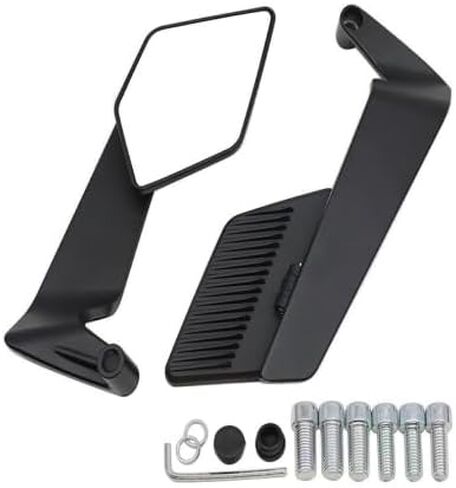 مرايا الرؤية الخلفية للدراجات النارية متوافقة مع Kawas@ki Z125 Pro Z250 Z250SL Z300 Z400 Z650 Z750 Z800 Z900 Z1000 وHond@ CB650R CB650F CB650F ABS CB 750 Hornet - أسود in Kuwait
