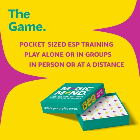 Magic Mind ESP Telepathy Training Card Game - 25 Colorful Psychic Development Cards for Solo & Group Play, Screen-Free Entertainment, Ages 7+ (Inspired by Zener Cards) - Standard Family Card Games in Saudi Arabia