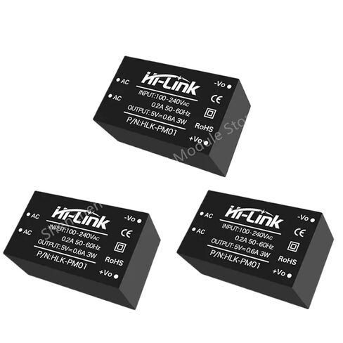 10 قطعة/الوحدة 220 فولت إلى 5 فولت 3 واط الناتج التيار المتناوب تيار مستمر محول HLK-PM01 90-245Vac عزل قابل للتعديل وحدة امدادات الطاقة in Kuwait