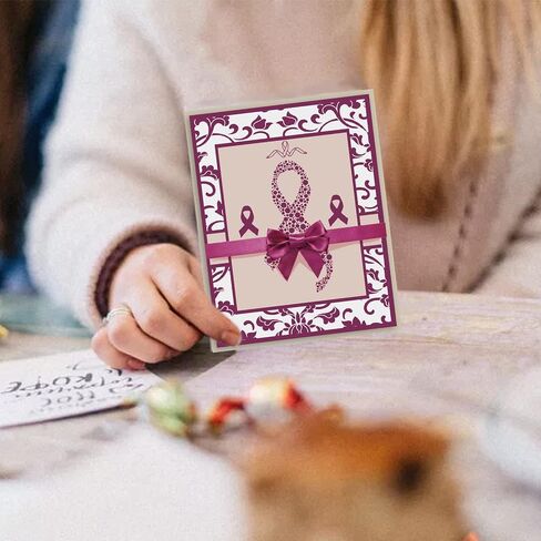 1 Sheet PVC Plastic Clear Stamps, Awareness Ribbon Pattern Silicone Stamp, Wings and Text Pattern Clear Stamp for DIY Scrapbooking Photo Album Decorative Cards Making, 6.3x4.33x0.12inch in Kuwait