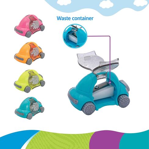 Pointer Car Pencil Sharpeners – Set of 24 Fun Vehicle Design, Assorted Colors – Built-in Shavings Container – Perfect Stocking Stuffers & Christmas Gifts for Kids and Classroom Supplies in Saudi Arabia