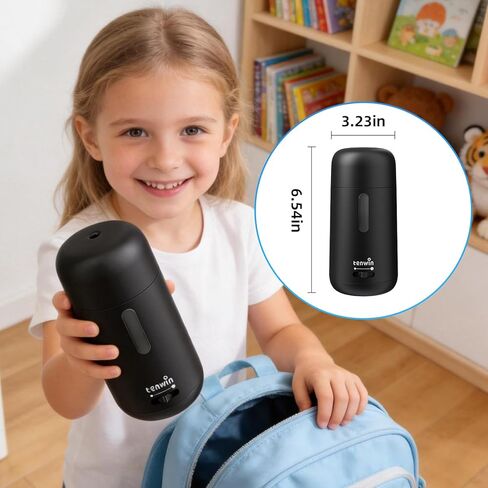 tenwin Rechargeable Electric Pencil Sharpener for 6-8mm Pencils, Fully Automatic Pencil Sharpener with 3 Selectable Adjustable Pencil Nibs, Fit for Colored Pencils, Auto in&Out (Black) in Kuwait