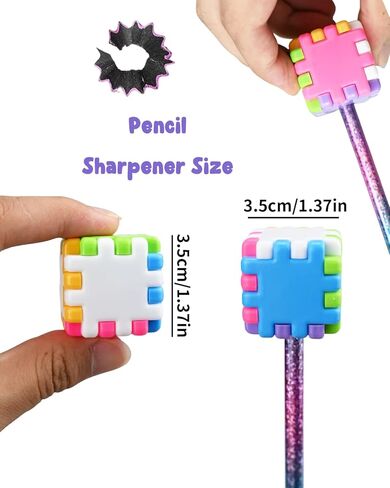 12 Pack Fun Pencil Sharpener for Kids, Cute Pencil Sharpeners Bulk, Kids Cartoon Manual Sharpener, Colored Pencils Sharpeners for Party Favors in Saudi Arabia