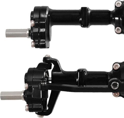 Front and Rear Portal Axles for 1:12 MN82 RC Car Metal Upgrade Parts 145mm Width 5mm Connector- Black in Saudi Arabia