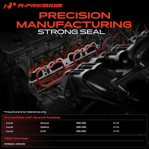 A-Premium Lower Engine Intake Manifold Gasket Set Compatible with Suzuki Samurai 1985-1995, Sidekick 1989, SJ413 1985, 1.3L in Kuwait