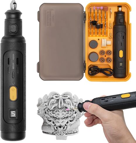 8V Mini Grinder for 3D Printing Post Processing, Portable Electric Grinder with 60-in-1 Accessory Kit, Rotary Tool for Polishing/Engraving/Cutting on FDM & SLA 3D Prints in Saudi Arabia