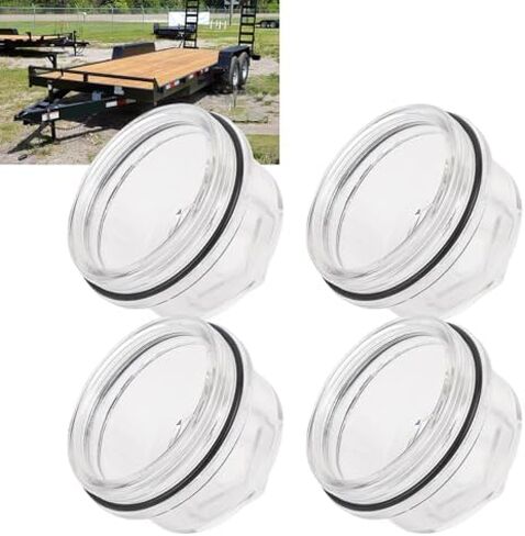 Rockwell 12011-1 Oil Bath Cap Kit, 3-3/4 Inch Plastic Axle Cover, Fit for Disc Brakes, Trailer Wheels, 9-16K 1996 Axles with 3.75in-8 Threads, Easy Installation in Kuwait