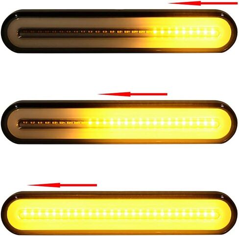 Dual Color Rear Fender/Bagger Vertical Mount LED Rod Light Kit Compatible with Harley Honda Yamaha Motorcycle - Tail Brake Stop Lamp Sequential Flashing Turn Signal Parking Light in Kuwait