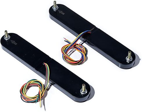 Dual Color Rear Fender/Bagger Vertical Mount LED Rod Light Kit Compatible with Harley Honda Yamaha Motorcycle - Tail Brake Stop Lamp Sequential Flashing Turn Signal Parking Light in Kuwait