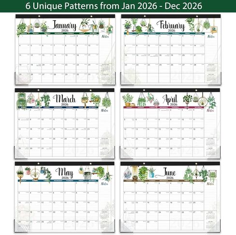 2026 Desk Calendar - Monthly Desk Calendar, JAN. 2026 - DEC. 2026, Desktop Calendar 2026, 17" x 12" Large Desk Calendar with Cutting Lines, Corner Protector, Note Section for home, office, school. in Kuwait
