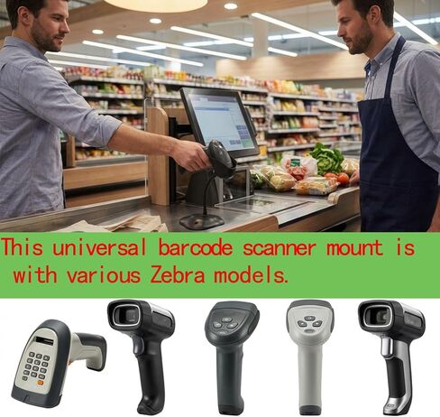 Universal Barcode Scanner Stand, Flexible Gooseneck Holder Fits for DS2208 DS2278 DS4308 DS4608 DS8108, Sturdy Desktop Cradle for Retail Warehouse Supermarket Logistics. in Kuwait