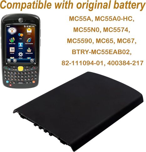 4 Pack 82-107172-01 Scanner Battery Compatible with MC55 MC67 MC55A MC55A0 MC659B MC5574 MC5590 MC55A0-HC MC56 MC65 MC659 U60493 BTRY-MC55 7.4V 2500mAh in Kuwait