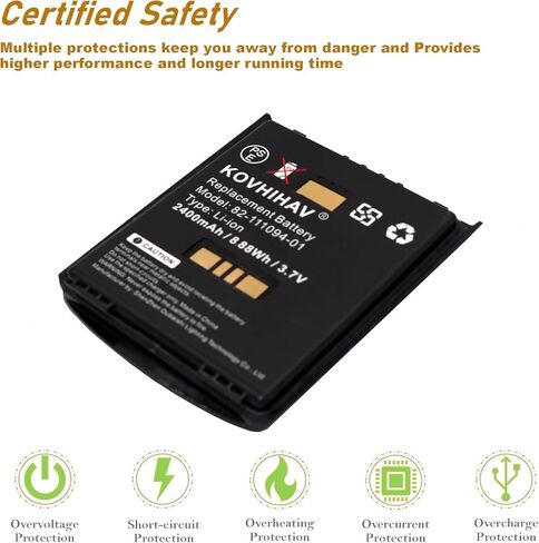 4 Pack 82-107172-01 Scanner Battery Compatible with MC55 MC67 MC55A MC55A0 MC659B MC5574 MC5590 MC55A0-HC MC56 MC65 MC659 U60493 BTRY-MC55 7.4V 2500mAh in Kuwait