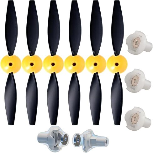ANTSIR Upgraded Magnetic 400mm Series RC Airplane Propeller Accessory Pack - 6 Props + 3 Adapter Mounts (Red-2 bladed) in Saudi Arabia