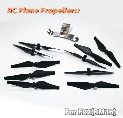 10 قطع من مراوح طائرة RC من CKYSCHN متوافقة مع طائرة مقاتلة F22(BM16) RC، مجموعة ملحقات قطع غيار طائرة التحكم عن بعد in Kuwait