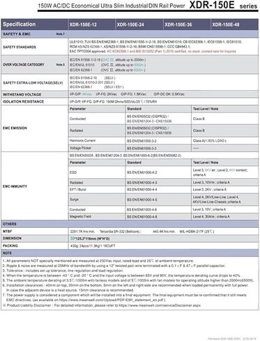 XDR-150E XDR-150E-12 XDR-150E-24 XDR-150E-36 XDR-150E-48 150W Power(XDR-150E-24) in Saudi Arabia