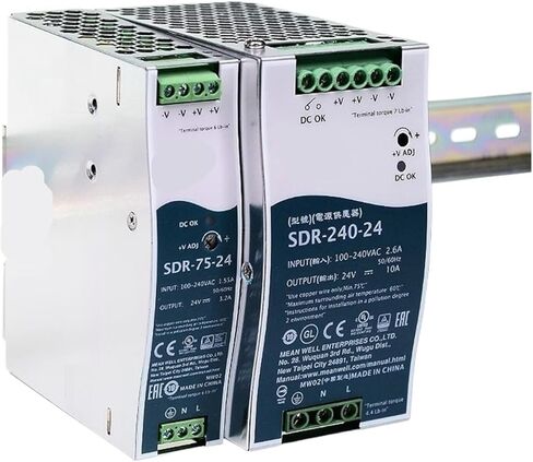 1PCS SDR-75-24 SDR-75-12 SDR-120-24 SDR-120-12 SDR-240-24 SDR-240-12 SDR-480-24 12V 24V 48V Power Supply(SDR-480P) in Saudi Arabia