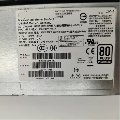 1 قطعة 800 واط مصدر الطاقة S26113-E574-V53 DPS-800AB-1 أ in Kuwait