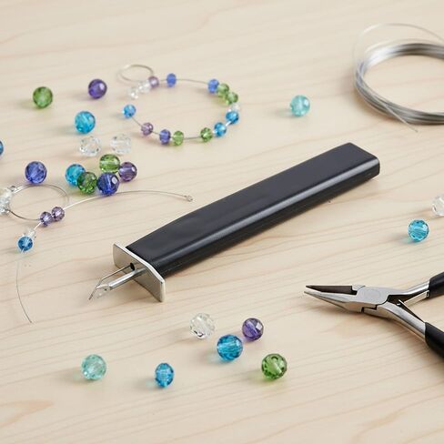 Jewelry Bead Knotting Tool for Secure Knots Black Beading Tools Knotter Tool for Necklaces Bracelets Anklets Crafting DIY Jewelry Beading Making Stringing Wrapping Supplies Thread in Saudi Arabia