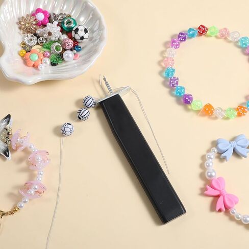 Jewelry Bead Knotting Tool for Secure Knots Black Beading Tools Knotter Tool for Necklaces Bracelets Anklets Crafting DIY Jewelry Beading Making Stringing Wrapping Supplies Thread in Saudi Arabia