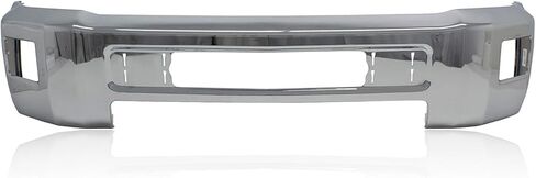 PENSUN Front Bumper Fit For Chevy Silverado 2500 HD / 3500 HD 2015 2016 2017 2018 2019 Chrome Steel W/Fog Hole GM1002849, 22978629, 23468140, 191275493601 in Kuwait