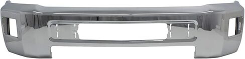 PENSUN Front Bumper Fit For Chevy Silverado 2500 HD / 3500 HD 2015 2016 2017 2018 2019 Chrome Steel W/Fog Hole GM1002849, 22978629, 23468140, 191275493601 in Kuwait