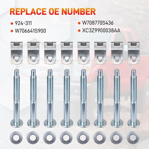 924-311 مجموعة أدوات تركيب براغي صواميل الشاحنة متوافقة مع Ford F250 F350 F450 F550 Super Duty Truck 1999-2016 استبدال # W706640S900 W706641S900 W708770S436 XC3Z9900038AA in Kuwait