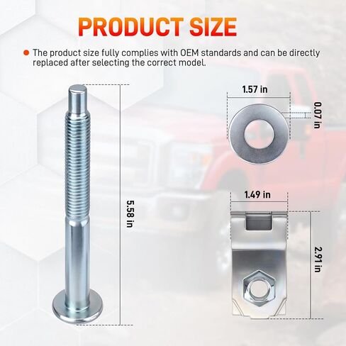 924-311 مجموعة أدوات تركيب براغي صواميل الشاحنة متوافقة مع Ford F250 F350 F450 F550 Super Duty Truck 1999-2016 استبدال # W706640S900 W706641S900 W708770S436 XC3Z9900038AA in Kuwait