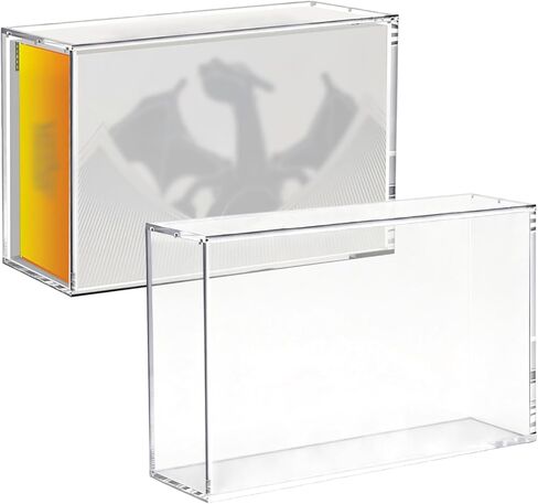 Charizard UPC Display Case, 5+8mm Acrylic Trading Card Storage Case with Magnetic Lid, UV Protection Dustproof Display Box for Ultra Premium Collection,12.64x3.58x8.35in in Saudi Arabia