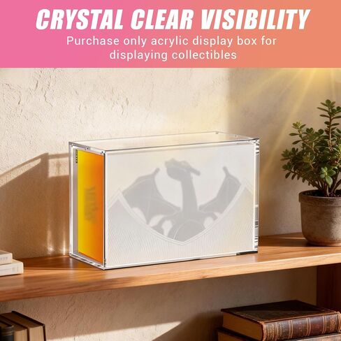 Charizard UPC Display Case, 5+8mm Acrylic Trading Card Storage Case with Magnetic Lid, UV Protection Dustproof Display Box for Ultra Premium Collection,12.64x3.58x8.35in in Saudi Arabia