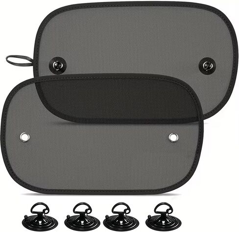 2 Pack Car Sun Shade, 20''x12'' Mesh Window Shade with Suction Cups for Side Windows, Car Window Privacy Shade, Breathable Sun Blocker for Baby Kids Pets for Most Cars SUVs in Saudi Arabia