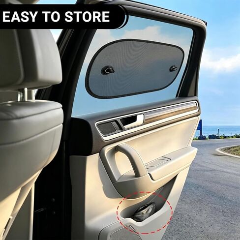 2 Pack Car Sun Shade, 20''x12'' Mesh Window Shade with Suction Cups for Side Windows, Car Window Privacy Shade, Breathable Sun Blocker for Baby Kids Pets for Most Cars SUVs in Saudi Arabia
