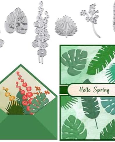 Cutting Dies Metal, Leaf and Flower Embossing Stencils for DIY Scrapbooking Photo Album Decorative DIY Paper Cards Making Gift, Metallic Die Cut in Kuwait