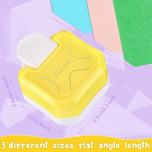 Gersoniel 2 Pcs Corner Punch 3 in 1 Craft Corner Cutter Creative Pattern 3 Shapes Hole Punch for DIY Projects Scrapbooking Photocards Business Card Making in Kuwait