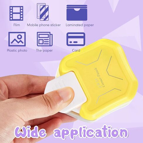 Gersoniel 2 Pcs Corner Punch 3 in 1 Craft Corner Cutter Creative Pattern 3 Shapes Hole Punch for DIY Projects Scrapbooking Photocards Business Card Making in Kuwait