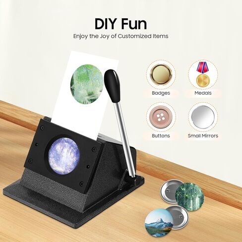 58mm & 70mm Round Button Punch, Graphic Badge Die Cutter, Button Hole Punch for Cards, Badges, Cartoon Buckles, Photo Frames in Saudi Arabia