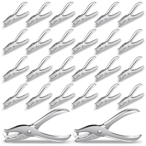 24 Pcs Single Hole Puncher Bulk, Metal Punch Circle Small 1/8 inch for Paper, 1 Hole Puncher Single for Cards Scrapbook Supplies,Craft Tag,Paper DIY in Kuwait