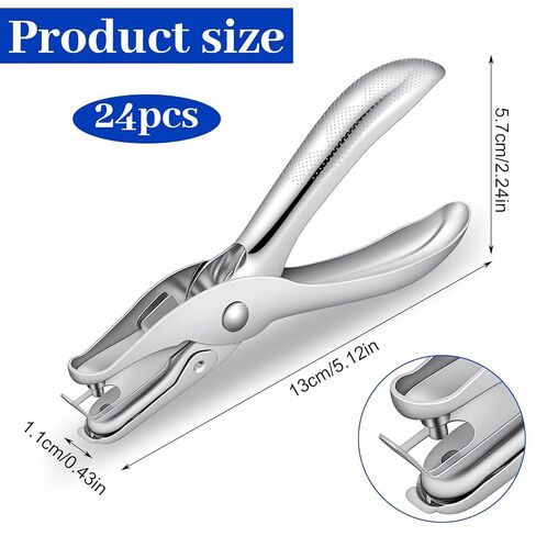 24 Pcs Single Hole Puncher Bulk, Metal Punch Circle Small 1/8 inch for Paper, 1 Hole Puncher Single for Cards Scrapbook Supplies,Craft Tag,Paper DIY in Kuwait