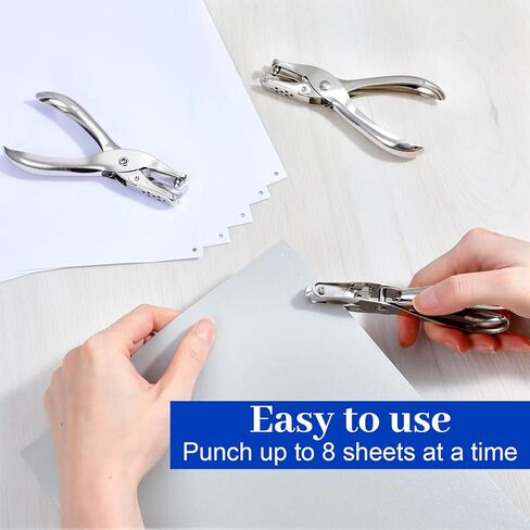 24 Pcs Single Hole Puncher Bulk, Metal Punch Circle Small 1/8 inch for Paper, 1 Hole Puncher Single for Cards Scrapbook Supplies,Craft Tag,Paper DIY in Kuwait