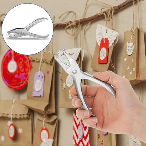 24 Pcs Single Hole Puncher Bulk, Metal Punch Circle Small 1/8 inch for Paper, 1 Hole Puncher Single for Cards Scrapbook Supplies,Craft Tag,Paper DIY in Kuwait