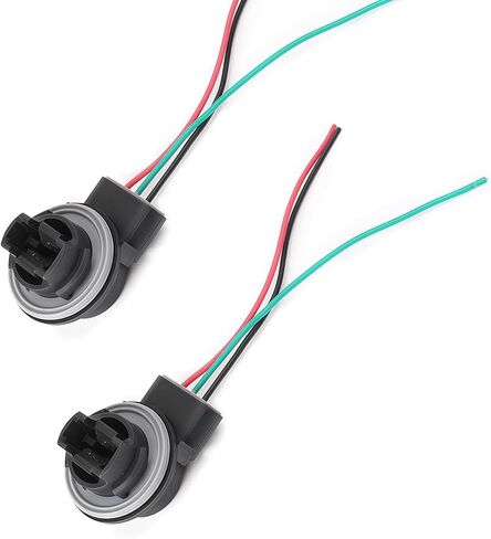 2 PCS Car Brake Light Socket, 3157B Waterproof Turn Signal Socket with Wire Harness Pigtail, Universal for Most Cars, Trucks, SUVs (Multicolored) in Kuwait