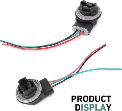 2 PCS Car Brake Light Socket, 3157B Waterproof Turn Signal Socket with Wire Harness Pigtail, Universal for Most Cars, Trucks, SUVs (Multicolored) in Kuwait