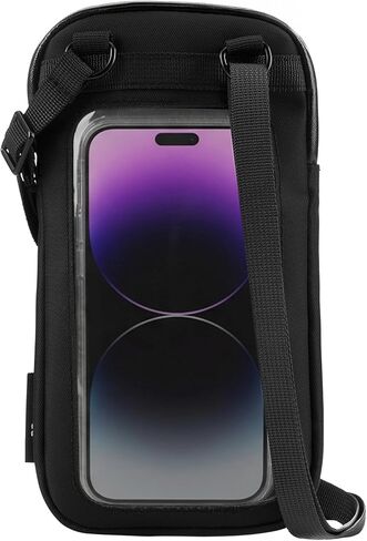 Case-Mate Crossbody Bags for Women - Sling, Shoulder Travel Bag w/Clear Phone Holder Pouch [Touchscreen Compatible] Adjustable Lanyard Strap for iPhone 15 Pro Max/ 14 Pro Max/ 13 Pro Max/ 12 - Black in Saudi Arabia