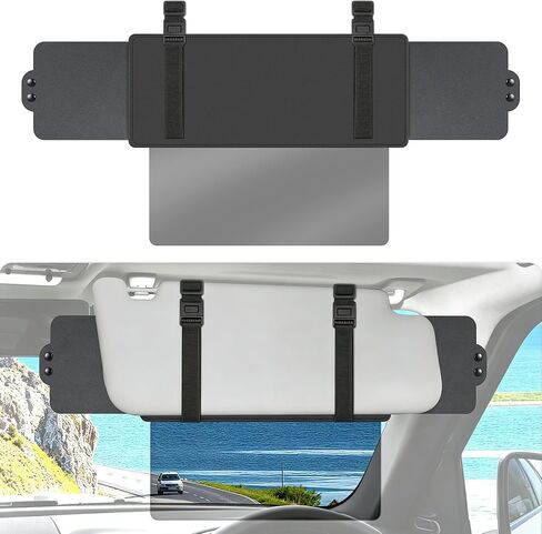 Sun Visor Extender for Car, Polarized Sun Visor with 2 Side Sunshade, Anti-Glare UC400 PC Lens, Car Visor Extender Sun Blocker for Safe Driving, Adjustable Sun Visor Extender for SUV (1 Pcs) in Saudi Arabia