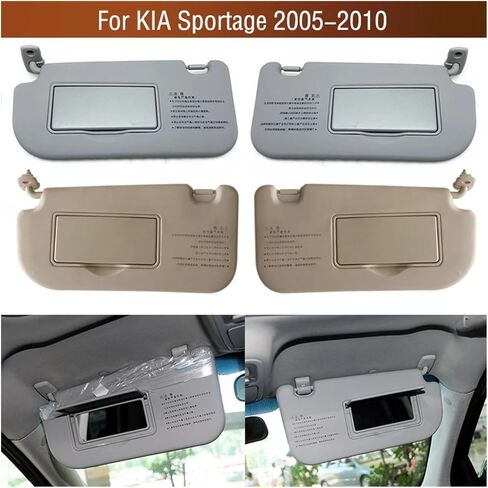 متوافق مع سيارة KIA Sportage 2005-2010 حاجب الشمس للسقف الداخلي للسيارة حاجب من الشمس مع زجاج (اللون: رمادي زوج واحد) in Kuwait