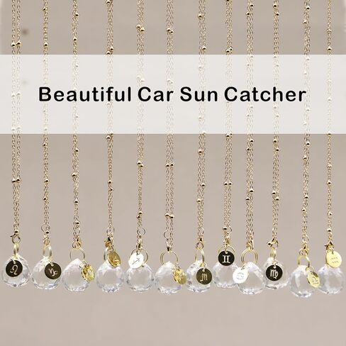 Car Sun Catcher, Mirror Hanging Accessories, Zodiac Sign Decor, Cute Accessories for Women, Gift for Her (Aquarius) in Kuwait