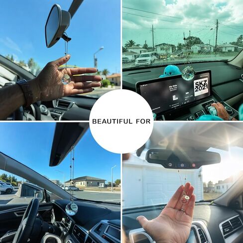 Car Sun Catcher, Mirror Hanging Accessories, Zodiac Sign Decor, Cute Accessories for Women, Gift for Her (Aquarius) in Kuwait