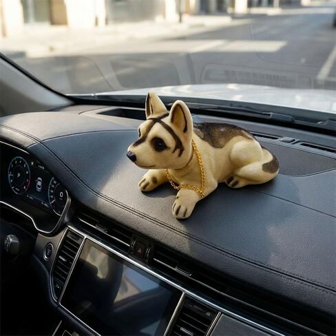 Nodding Beagle Car Dashboard Decoration, Waterproof Resin Cute Shaking Head Dog Auto Ornament, Funny Animal Vehicle Interior Decorative Accessory for Home Office Desk (Beagle) in Kuwait