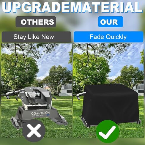 5th Wheel Hitch Cover Compatible with 15K-26K Fifth Wheel Hitch, 600D Oxford Fabric Waterproof & Dustproof Anti-UV, Black in Saudi Arabia