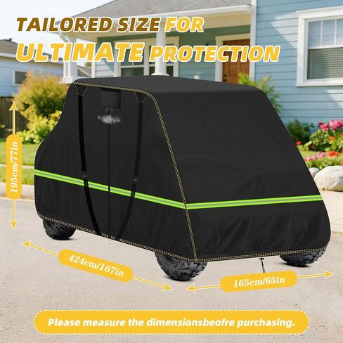 Waterproof 4-Seater Heavy Duty UTV Cover - 600D Side by Side Protection, Compatible with Polaris Ranger Crew XP 1000/900/570/800, General, RZR, Defender, Talon, Teryx, Mule - 157" x 65" x 77" in Saudi Arabia